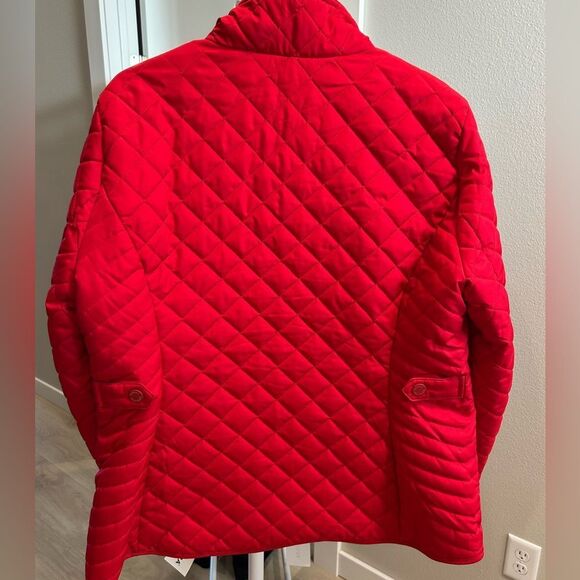 Tommy Hilfiger Vibrant Red Quilted Jacket, Women’s Size Large - Picture 8 of 8